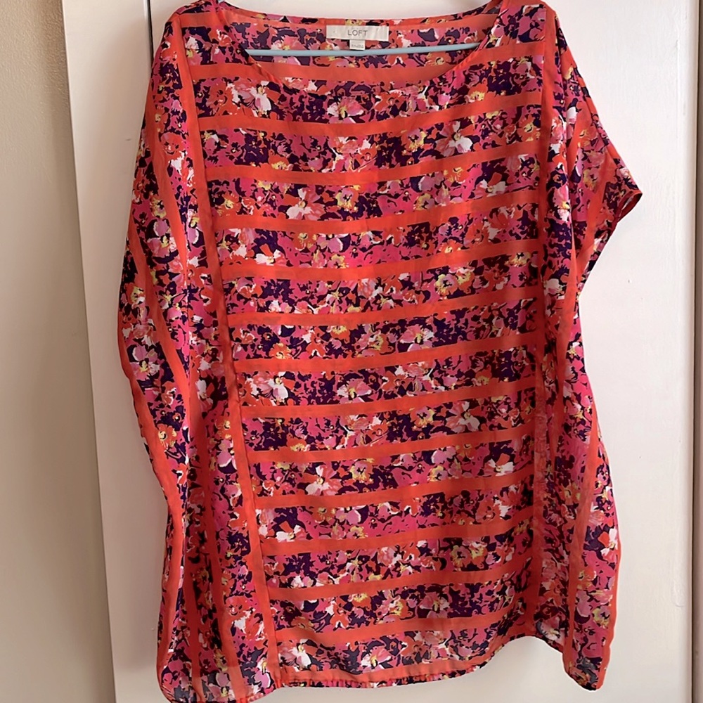 Loft XL sheer cover orange and floral